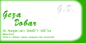 geza dobar business card